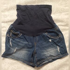 Indigo Maternity Denim Shorts